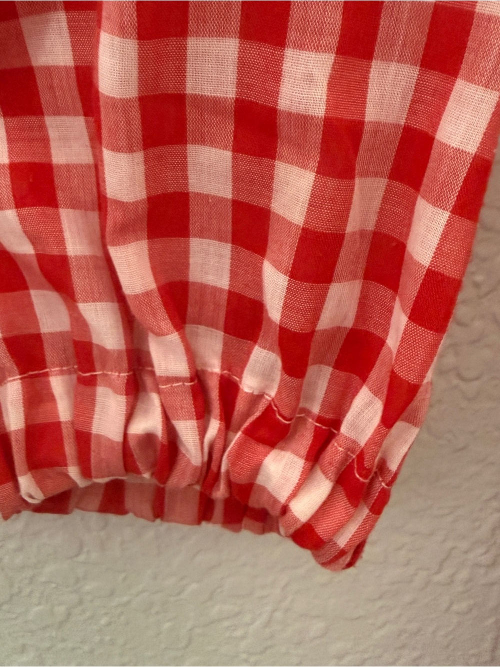 Vintage 1970s Red Gingham A line Shift Dress - Picture 12 of 14